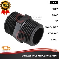 DURABLE QUALITY POLY NIPPLE PIPE JOINT CONNECTORS MALE THREAD BSP