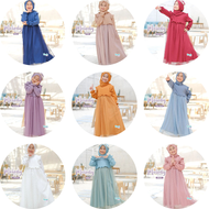 ERFA BUSANA Melody Dress Baju Gamis Brokat Anak Terbaru Usia 3-13 Tahun Bahan Bulgari Mix Tile Doti