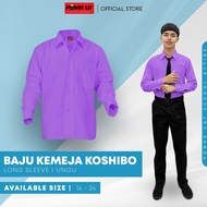 POWER CAT Baju Kemeja Koshibo Sekolah Lengan Panjang Kuning/School Uniform Long Sleeve Shirt - UNGU 