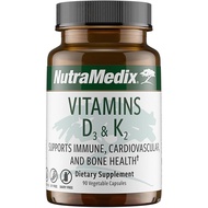 NutraMedix Vitamin D3 and K2 Immune Support Supplement for Women & Men - Help Support Heart Health -