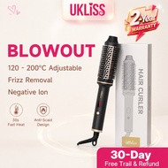 Ukliss Thermal Brush Hair Curler Seramik Suhu Tetap 200℃ Mudah Guna Rumah & Perjalanan
