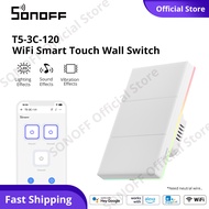 【EX SHOP】 SONOFF TX T5 Smart Wall Switch WiFi Touch Light Switch RGB LED Light Indicator Multisensor