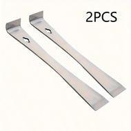 2 ชิ้น ชุดเหล็กสแตนเลส Pry Bar - เครื่องมือมือสำหรับงานไม้และการดูแลรักษารังผึ้ง ไม่ต้องใช้ไฟฟ้า, Pr