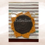 Handmade Crochet Sunflower Coaster Tumbler Mug Candle Coaster Cute Aesthetic