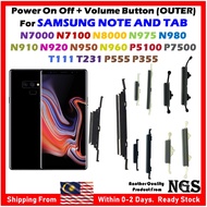 Power On Off + Volume Button Compatible for Samsung N7000 N7100 N975 N980 N910 N920 N950 N960 P5100 