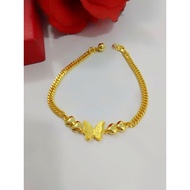 BESTSELLER 24K CRYSTAL PLATED BUTTERFLY CHAIN BRACELET + 24K GOLD PLATED