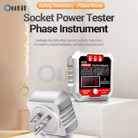 ANENG AC28 Digital Display Socket Tester US EU Plug Polarity Phase Pheck Detector Voltage Tester for
