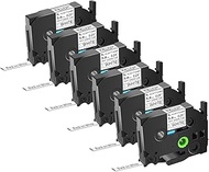 KCMYTONER 6 Pack Compatible for Brother P-Touch HSe-211 HSe211 AHS-211 5.8mm White TZe Heat Shrink T