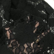 進口微彈復古 黑色純棉花朵蕾絲布料 披肩禮服連衣裙DIY服裝面料