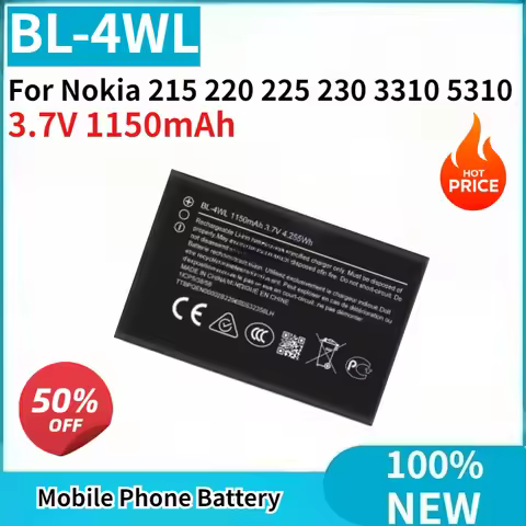 High Quality BL-4WL 3.7V 1150mAh Mobile Phone Battery For Nokia 215 220 225 230 3310 5310 Replaceabl