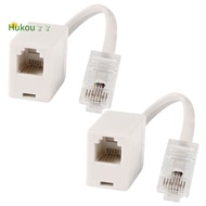 🔥2 socket 8P4C RJ45 male RJ11 6P4C to female M / F Adapter telephone Ethernet