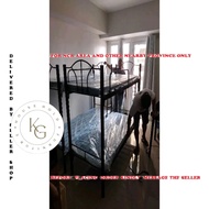 double deck bed with 2pcs uratex foam quality mattress both semi single size upper and lower bed