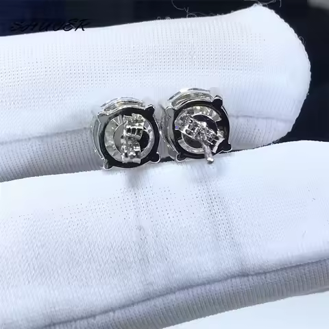 18K White Gold Pt950 Platinum Total 4-6 Carat Round Brilliant Cut Pass Diamond Tester D Color Moissa