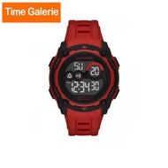 SKECHERS Atwater Negative Display Digital Red Silicone Strap Men Watch SR1150
