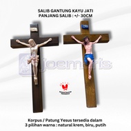 CATHOLIC WALL CROSS FIBER CORPUS HANGING CROSS JESUS STATUE 30CM