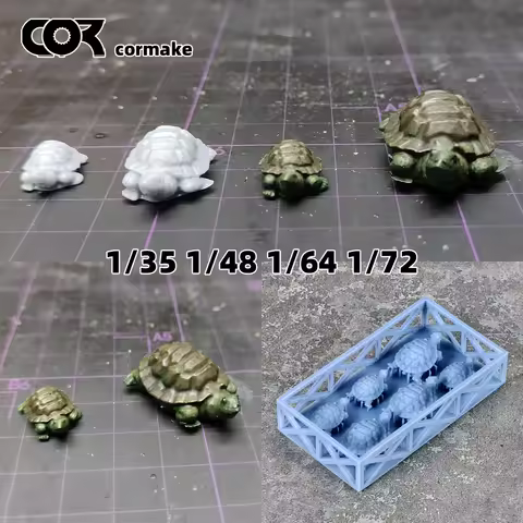 3D Resin Miniature Tortoise Animal Scale Model Kit, Architectural Building Diorama Sand Table Decor 