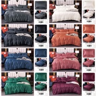 📢Clearance📢冰丝款单色棉被款床单套 Satin Hotel Design Fitted Bedsheet - Super Single 5in1 / Queen & King 7in1 (Y