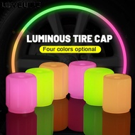 4 Pcs  Car Wheel Hub Glowing Dust-proof Decoration 3 Colors Universal Luminous Tire Valve CapGlowing Valve Cover  for Motorcycle Bike