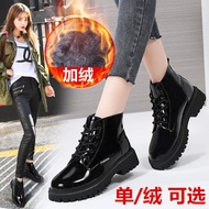 Beautiful Dream Women's Shoes  New Versatile Mirror Soft Bottom Lace up Dr. Martens Boots Casual Women's Single Boots，Co