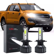 2ชิ้นสำหรับ Ford Ranger (T6) (ไฟหน้า)-6000K LED ไฟหน้าไฟหน้าหลอดไฟปี2012-2020 plug and play