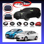 Ford Fiesta 190T Black Zipper Design Jet Protection Car Cover Waterproof Sun-proof Size M Selimut Ke