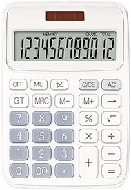 Desktop Calculator Basic Calculator Cute Calculator 12 Digits Display Solar & Battery Dual Power Por