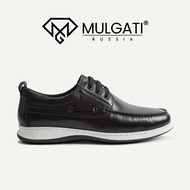 Giày da nam MULGATI Boat Shoes da trơn buộc dây - K62-2