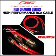 OG Pure Copper RCA Cable Red Dragon Series High Performance 0.5 Meter 1 Meter 2 Meter 3 Meter 5 Meter