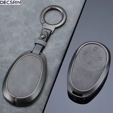 Zinc Alloy +Leather Car Key Case Cover for Toyota bZ3X  Bózhì 3X Platinum 3X 2025 Air_Pro_max Car In