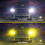 2Pcs AUXITO H4 LED Headlight Bulbs Caus High Low Beam Dual Color White Yellow H4 9003 Hb2 Led