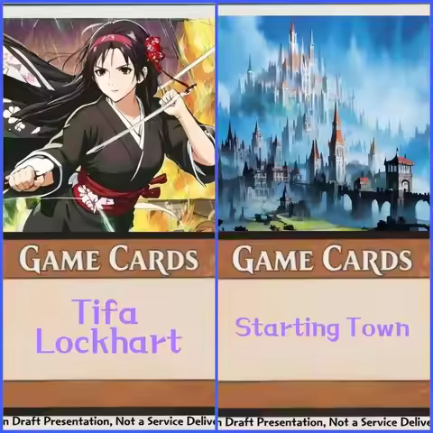 Selling CD Holo part Tifa Lockhart Torgal, Clive's Companion Starting Town Porom's Silence Magic bes
