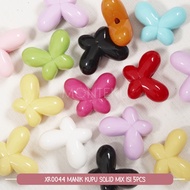5pcs Cute Butterfly Beads Fat Solid Color Mix Rainbow Premium DIY Crafting Accessories DIY Crafting