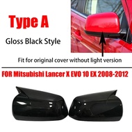 Mitsubishi Lancer X 10 EX EVO 2008-2016 Side Door Rearview Mirror Cover Cap Trim Accessories - ABS C