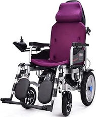 Adult Wheelchair,Lightweight Electric with Headrest,Lightweight Portable Powerchair,Dual Function Elderly Intelligent Automatic Scooter Driv