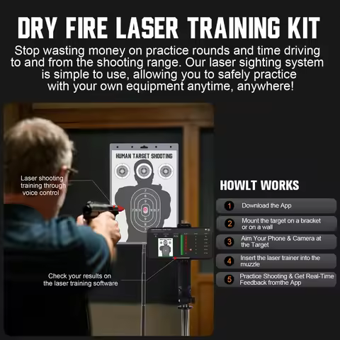 308win.30-30 Dual purpose red dot laser trainer with extendable target paper holder and phone holder