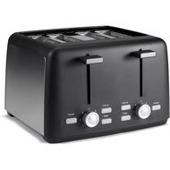 Basics 4 Slice Toaster, With 7 Browning Settings, Extra Wide Slots For Bagels and Special Breads, Re
