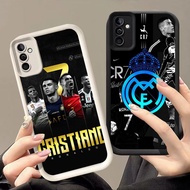 DK-85 FC Ronaldo inverted HOOK Silicone Casing black and white for Samsung A35 A34 S25 S24 A24 A17 A