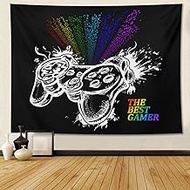Gaming Hanging Tapestry Gamer Gifts for Kids Boys Men Picnic Bedspread Mat Game Controller Bedding Room Decor Sofa Bed Cover Wall Art for Bedroom Living Room Dorm 60x50 inch