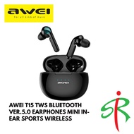 AWEI T15 TWS True Wireless V5.0 Sports Earbuds with Charging Case with Noise Reduction Microphone