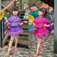 Girls' Cotton Set Children's Hmong Digging Cute Clothes Can Be Worn On Any Occasion. Wear Them Anywh