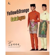 ELRAH EXCLUSIVE BAJU MELAYU SENNA 2025✨YELLOW & ORANGE CATALOGUE 🌟 SLIM FIT