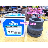 Kingtony 46mm socket head, hole 1-1/2 inch 38mm, black, 85mm long 9535466-sided hexagon