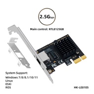 Kebiumei rtl8125bg Gigabit Ethernet PCI Express Card mạng 2500Mbps 2.5Gbps RJ45 LAN PCIe adapter cho