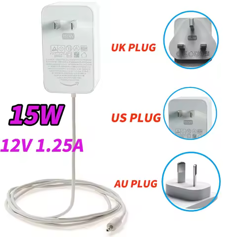 15W Charger for Amazon Echo Pop (newest model) 12V 1.25A Power Adapter for Echo Dot 3rd/4th ,Echo Sh
