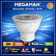 Mentol GU10 Megaman 8W Warmwhite