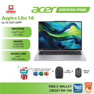 ACER ASPIRE LITE 16 AL16-52P-59PP/AL16-54P-54PX LAPTOP ( I5-1334U 16GB RAM 512GB SSD Intel16" WUXGAS
