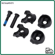 SUSANSTY Bike Seat Tube Clamp, Aluminum Alloy Black Bicycle Seat Post Clamp, Durable with Install Sc