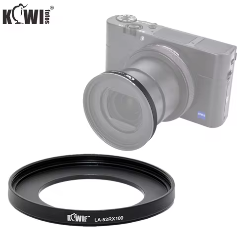 52mm Aluminum Lens Filter Adapter Ring Designed for Sony RX100M5A RX100M5 RX100M4 RX100M3 RX100M2 RX