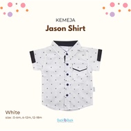 KEMEJA DUCK DUCK Baby Boy Shirt Black and White - Jason Shirt