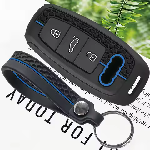 Silicone Car Smart Key Case Cover For Audi A3 8Y A4 A6 A7 A8 E-tron Q5 Q8 C8 D5 Auto Styling Protect